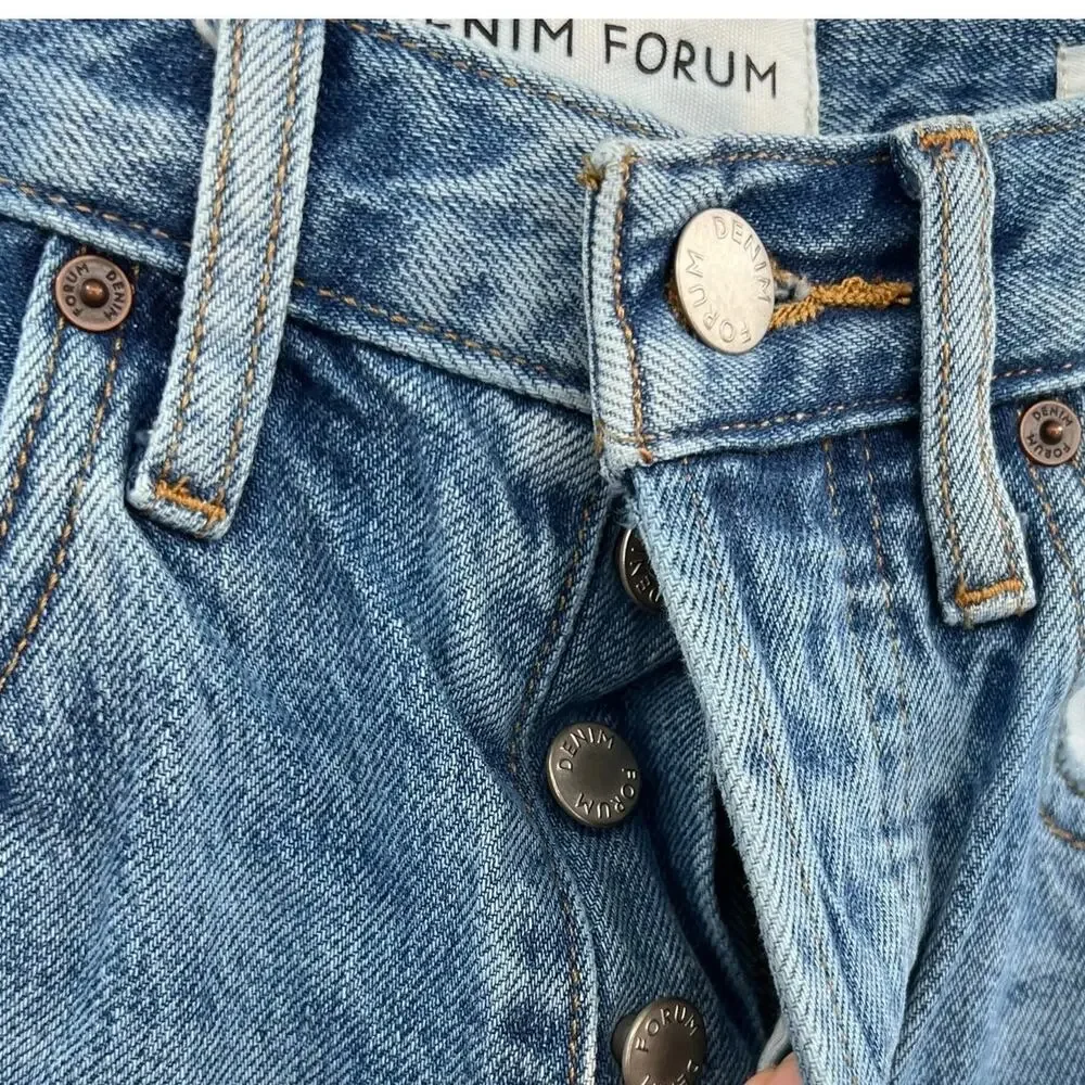 Aritzia‎ Denim Forum The Joni Loose Long Short High Rise Denim Blue Size 25